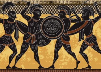 Vasija representando las guerras médicas